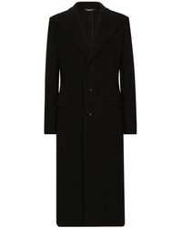 Dolce & Gabbana - Single-Breasted Technical Wool Coat - Lyst