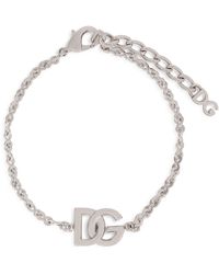 Dolce & Gabbana - Gliederarmband mit DG-Logo - Lyst