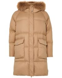 Yves Salomon - Puffer Jacket With A Fox Fur Hood - Lyst