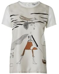 Max Mara Libico Silk T-shirt - Multicolour