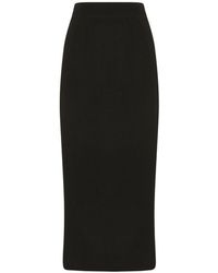 Dolce & Gabbana - Virgin Wool Pencil Skirt - Lyst