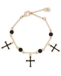 Dolce & Gabbana - Bracelet avec breloques en forme de croix - Lyst