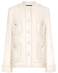 Dolce & Gabbana - Single-breasted Raschel Tweed Jacket - Lyst