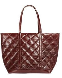 Vanessa Bruno Quilted Leather S Cabas Tote Bag in Black | Lyst