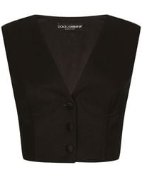 Dolce & Gabbana - Cropped Cady Waistcoat - Lyst