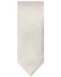 Dolce & Gabbana - Silk Tie With Dg Logo - Lyst