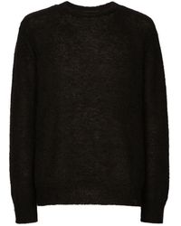 Dolce & Gabbana - Round-neck Mohair Wool Sweater - Lyst