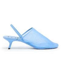 Loewe Petal Mesh Sling-Back Mule 45 in White | Lyst