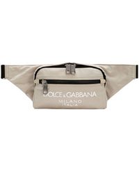 Dolce & Gabbana - Small Belt Bag With Rubberized Logo - Lyst