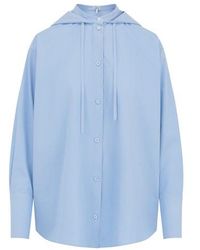 Loewe Hooded Shirt - Blue