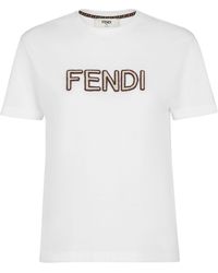 Fendi - T-Shirt in normaler Passform - Lyst