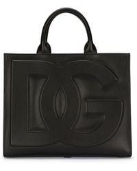 Dolce & Gabbana - Shopper DG Daily Medium aus Kalbsleder - Lyst