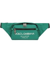 Dolce & Gabbana - Small Belt Bag With Rubberized Logo - Lyst
