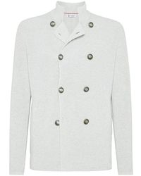 Brunello Cucinelli - Cardigan With Metal Buttons - Lyst