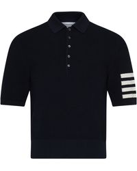 Thom Browne - Polo tricoté avec détail de signature à 4 barres - Lyst