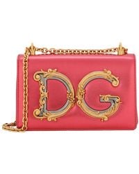 Dolce & Gabbana - Nappa Mordore Leather Dg Girls Bag - Lyst