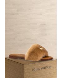 Louis Vuitton Lock It Flat Mule - Natural