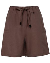 Max Mara - Shorts Quebec Aus Leinen Und Seide - Lyst