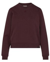 courreges burgundy Classic Fleece Sweatshirt