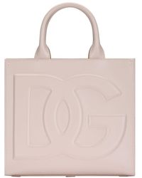 Dolce & Gabbana - Small Calfskin Dg Daily Shopper - Lyst