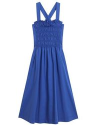 Woolrich Poplin Medium Dress - Blue