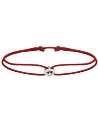 Le Gramme Entrelacs Cord Bracelet Le 1g Sterling Silver Polished - Red