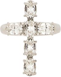 Dolce & Gabbana - Ring With Rhinestone Cross - Lyst