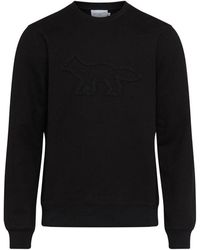 Maison Kitsuné - Contour Fox Patch Regular Sweatshirt - Lyst