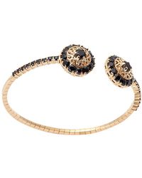 Dolce & Gabbana - Family Yellow Gold Bracelet With Rosette Motif And Black Sapphire - Lyst