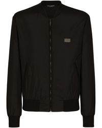 Dolce & Gabbana - Nylonjacke mit Branding-Tag - Lyst