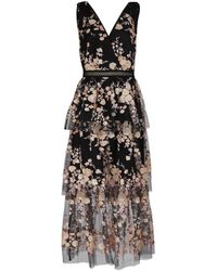 Self-Portrait Midnight Floral Embellished Dress - Black