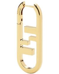Fendi O'lock Single Earring - Metallic