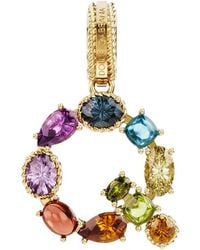 Dolce & Gabbana - Alphabet Q 18 Kt Charm With Fine Gems - Lyst
