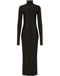 Dolce & Gabbana - Wadenlanges Kleid aus Tüll - Lyst