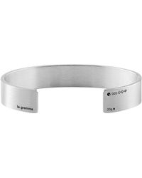 Le Gramme - Brushed Sterling Silver Ribbon Bracelet 33g - Lyst