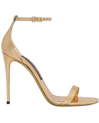 Dolce & Gabbana - Python Skin Sandals - Lyst