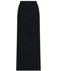 Dolce & Gabbana - Cady Long Skirt With Slits - Lyst