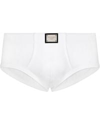 Dolce & Gabbana - High-Rise Two-Way Stretch Jersey Brando Briefs With Tag - Lyst