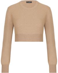 Dolce & Gabbana - Kurzer Pullover aus Wolle und Kaschmir - Lyst