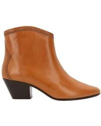 isabel marant dacken boots cognac