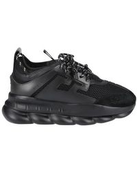 versace black tennis shoes