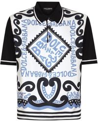 Dolce & Gabbana - Silk Polo-shirt - Lyst