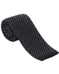Brunello Cucinelli Cravate en maille tricotée - Noir