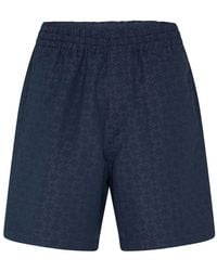 Givenchy - Bermuda-Shorts Aus Glänzendem Denim Mit Monogramm 72 - Lyst