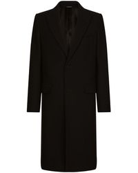 Dolce & Gabbana - Single-Breasted Wool Coat - Lyst