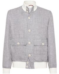 Brunello Cucinelli - Prince Of Wales Check Jacket - Lyst