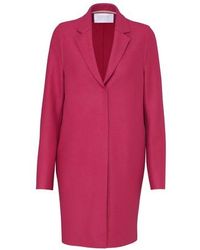 Harris Wharf London Manteau Cocoon en laine - Rouge