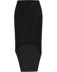 Givenchy - Jupe asymétrique en laine et mohair - Lyst