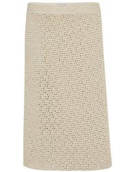 Bottega Veneta - Cotton Crochet Skirt - Lyst