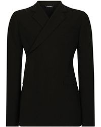 Dolce & Gabbana - Double-Breasted Stretch Wool Jacket - Lyst